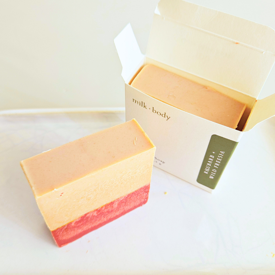 Rhubarb + Wild Freesia Goat Milk Soap