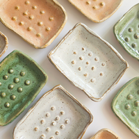 Dusty Peach Ceramic Soap Dish