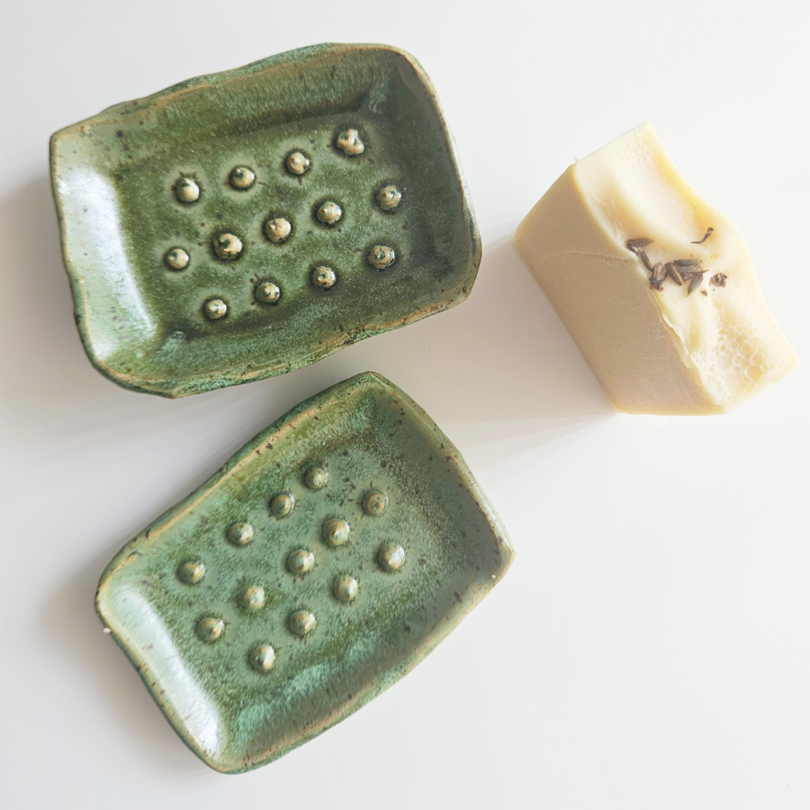Blue Sage Ceramic Soap Dish