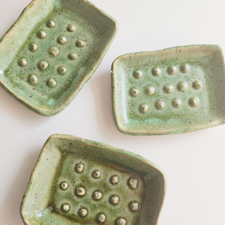Blue Sage Ceramic Soap Dish