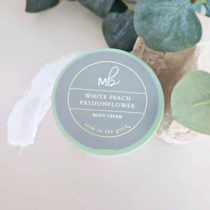 White Peach Passionflower Goat Milk + Tallow Body Cream