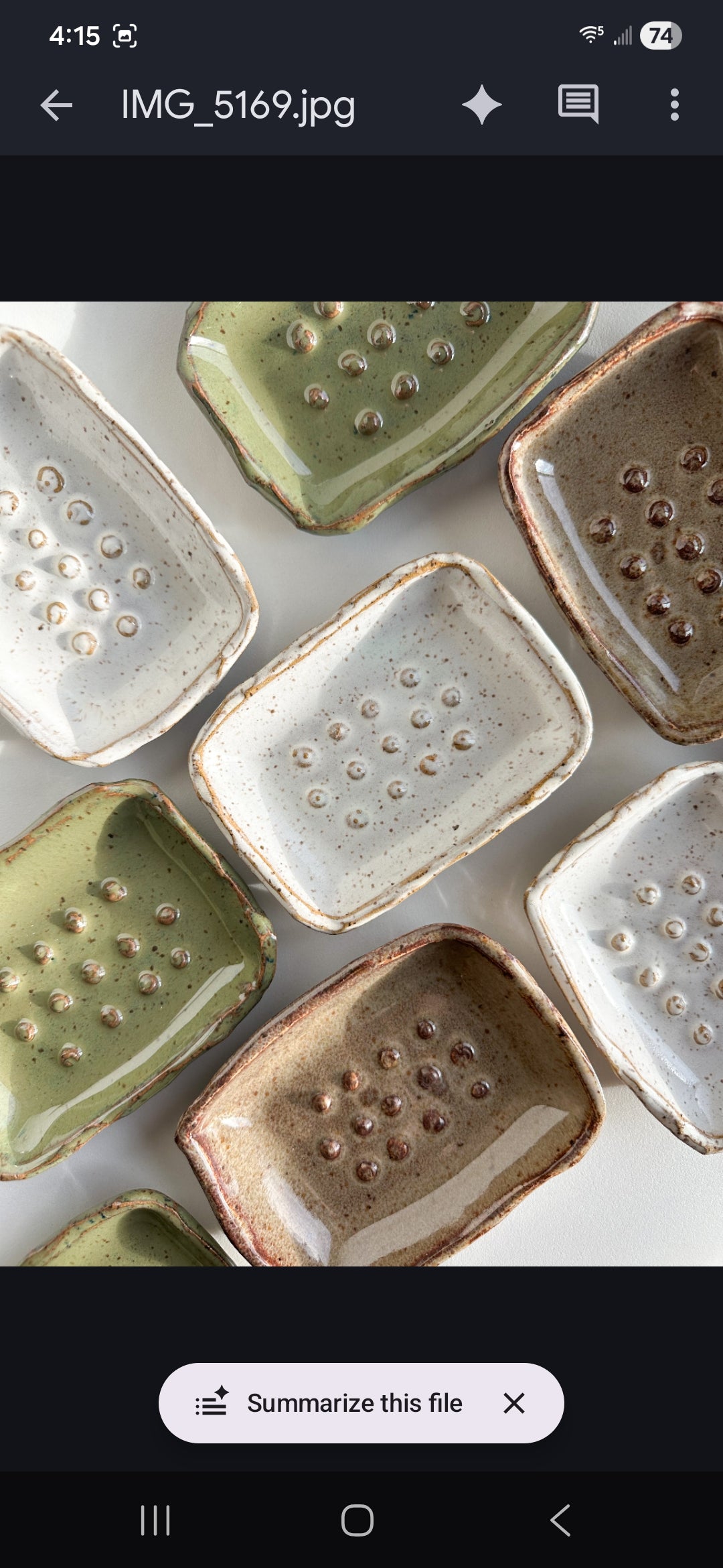 Mushroom Ceramic Soap Dish