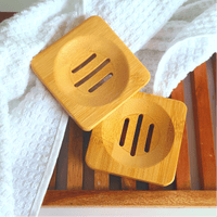 Square Bamboo Soap Dish